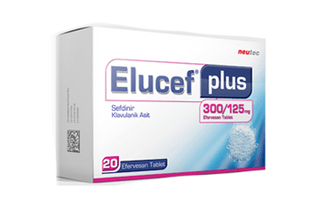ELUCEF PLUS 125/62.5 mg 20 saşe { Neutec Inhaler } kutu görseli