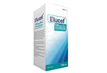 ELUCEF 125 mg/5 ml 100 ml oral süspansiyon hazırlamak için kuru toz kutu görseli