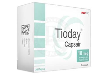TIODAY CAPSAIR 18 mcg inhilasyon için toz içeren kapsül (30 kapsül) kutu görseli