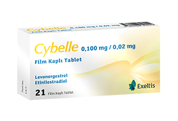 CYBELLE 0.1 mg/0.02 mg 21 film kaplı tablet kutu görseli