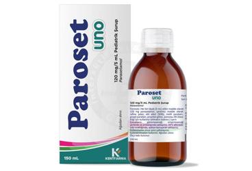 PAROSET UNO 120 mg/5 ml pediatrik şurup (150 ml) kutu görseli