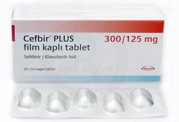 CEFBIR PLUS 300/125 mg 20 film kaplı tablet { Celtis } { Neutec Toplam Kalite } kutu görseli