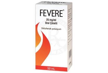 FEVERE 25 mg/ml oral çözelti (50 ml 1 şişe) kutu görseli