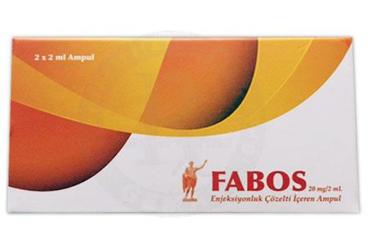 FABOS 20 mg/2 ml enjeksiyonluk çözelti içeren 2 ampül { Sentinus } kutu görseli