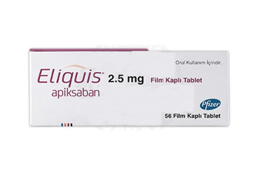ELIQUIS 2.5 mg film kaplı tablet 56 Tablet kutu görseli