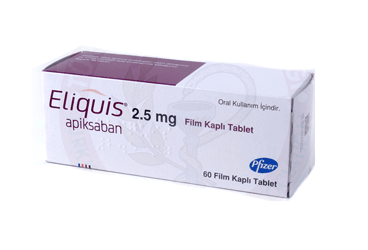 ELIQUIS 2.5 mg 60 film kaplı tablet { 8681308095152 } kutu görseli