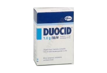DUOCID 1 G IM/IV enjektabl toz içeren flakon kutu görseli