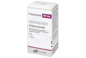 TRAZIMERA 150 mg infüzyonluk çözelti hazırlamada kullanılacak konsantre için toz kutu görseli