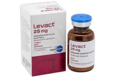 LEVACT 100 mg infüzyonluk çözelti için toz içeren 1 flakon kutu görseli