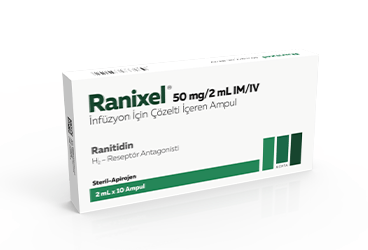 RANIXEL 50 mg/2 ml IM/IV infüzyon için çözelti içeren 10 ampül { Menta Pharma } kutu görseli