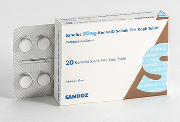SANELOC 50 mg değiştirilmiş salımlı film kaplı tablet(20 tablet) kutu görseli