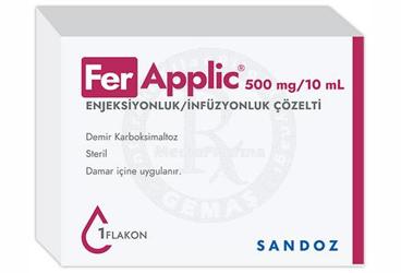 FERAPPLIC 500 mg/10 ml enjeksiyonluk/infüzyonluk çözelti (1 flakon) kutu görseli