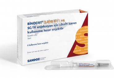 BINOCRIT 2000 IU/1.0 ml SC/IV enjeksiyon için çözelti içeren 6 kullanıma hazır enjektör kutu görseli