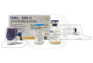 FEIBA 500 U IV infüzyon için liyofilize toz içeren flakon (10 ml) kutu görseli