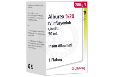 ALBUREX %20 IV infüzyonluk çözelti. 50 ml kutu görseli
