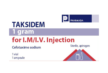 TAKSIDEM 1 G IM/IV enjeksiyon için toz içeren flakon kutu görseli