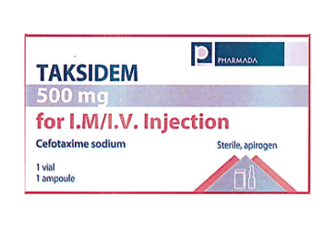 TAKSIDEM 0.5 G IM/IV enjeksiyon için toz içeren flakon kutu görseli