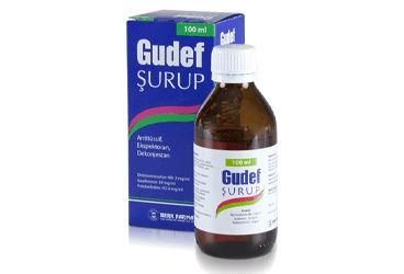 GUDEF şurup 100 ml kutu görseli