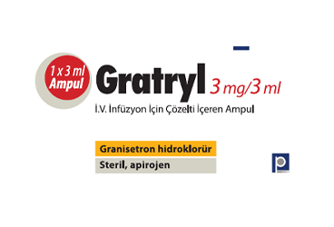 GRATRYL 3 mg/3 ml IV infüzyon için çözelti içeren 1 ampül kutu görseli