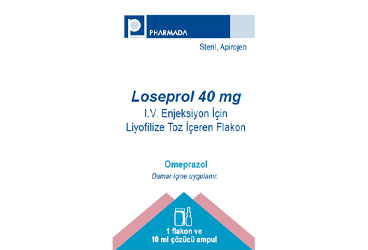 LOSEPROL 40 mg IV enjeksiyon için liyofilize toz içeren flakon kutu görseli