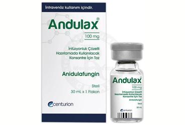 ANDULAX 100 mg infüzyonluk çözelti hazırlamada kullanılacak konsantre için toz (1 adet) kutu görseli