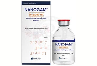 NANOGAM 20G/200 ml infüzyonluk çözelti içeren flakon (1 flakon) kutu görseli