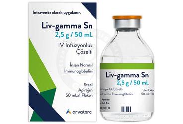 LIV-GAMMA SN 2.5 G/50 ml IV infüzyonluk çözelti kutu görseli