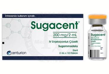 SUGACENT 200 mg/2 ml IV enjeksiyonluk çözelti (10 flakon) kutu görseli