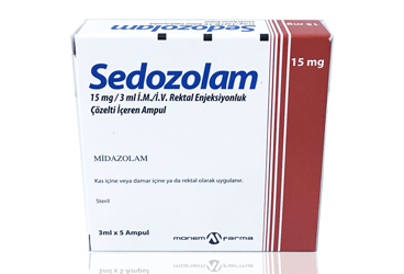 SEDOZOLAM 15 mg/3 ml 3 ampül kutu görseli