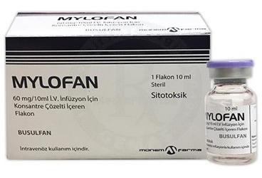 MYLOFAN 60 mg/10 ml IV inf. için kon. çözelti içeren flakon kutu görseli