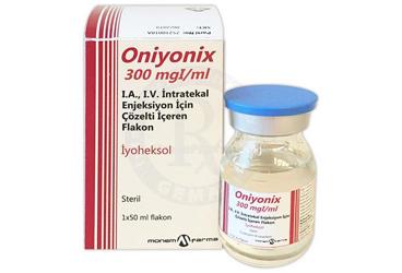 ONIYONIX 300 mgI / ml IA.IV enj. için çöz. içeren flakon (50 ml) { Montefarma } kutu görseli