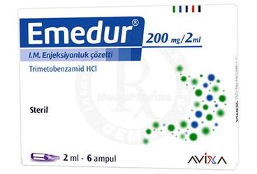 EMEDUR 200 mg / 2 ml IM enjeksiyonluk çözelti (6 adet) kutu görseli