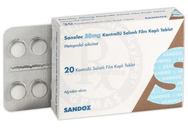 TANELOR 50 mg kontrollü salımlı 20 film kaplı tablet kutu görseli