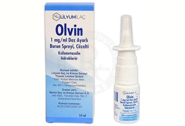OLVIN 1 mg/ml doz ayarlı burun spreyi. çözelti (10 ml) kutu görseli