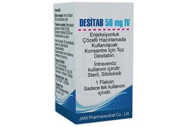 DESITAB 50 mg IV enjeksiyonluk çözelti HAZIRLAMADA KULLANILACAKKONSANTRE için toz kutu görseli