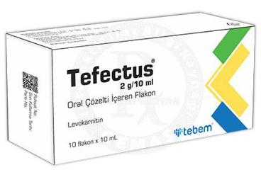 TEFECTUS 2G/10 ml oral çözelti (10 flakon) kutu görseli