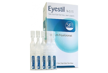 EYESTIL tek doz %0.15 göz damlası çözelti (0.3 ml 20 flakon) kutu görseli