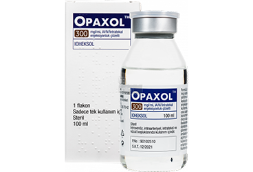 OPAXOL 300 mg I/ml IA/IV/INTRATEKAL enjeksiyonluk çözelti (1x100ML) kutu görseli