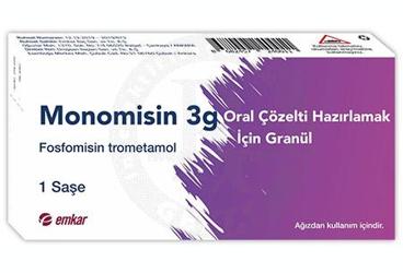 MONOMISIN 3 G oral çözelti hazırlamak için granül (1 saşe) kutu görseli