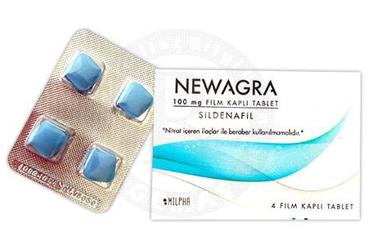 NEWAGRA 100 mg film kaplı tablet (4 tablet) kutu görseli