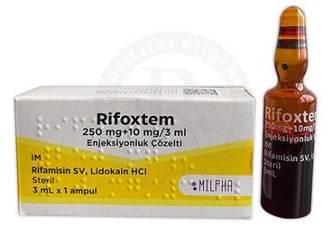 RIFETEM 250 mg+10mg/3ml enjeksiyonluk çözelti (1 ampül) kutu görseli