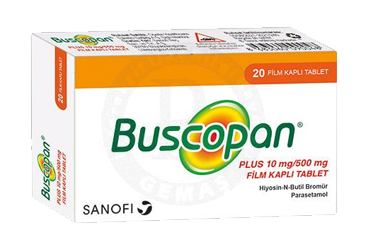 BUSCOPAN PLUS 10 mg / 500 mg film kaplı tablet (30 tablet) { Opella } kutu görseli