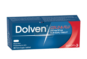 DOLVEN COLD & FLU 200 mg / 30 mg 30 film kaplı tablet { Opella } kutu görseli