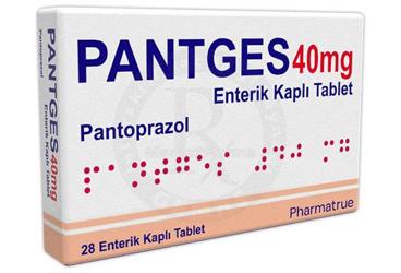 PANTGES 40 mg enterik kaplı tablet (28 tablet) kutu görseli