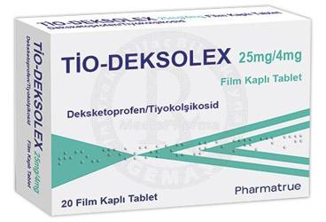 TIO-DEKSOLEX 25 mg/4 mg film kaplı tablet (20 tablet) kutu görseli