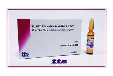 TURKTIPSAN GENTAMISIN SULFAT 20 mg/ 2 ml IM/ IV enjeksiyonluk / infüzyonluk çözelti (1 ampül) kutu görseli