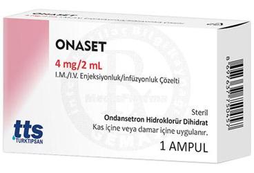 ONASET 4 mg/2 ml I.M./I.V.enjeksiyonluk/infüzyonluk çözelti (1 ampül) kutu görseli