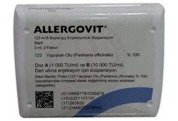 ALLERGOVIT 123 A + B başlangıç enjeksiyonluk süspansiyon kutu görseli