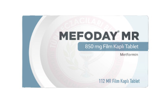 MEFODAY MR 850 mg 112 film kaplı tablet kutu görseli