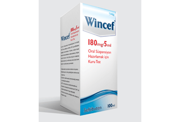 WINCEF 180 mg/5 ml oral süspansiyon hazırlamak için kuru toz 100 ml kutu görseli